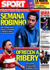 Portada diario Sport del 9 de Noviembre de 2009