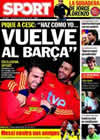 Portada diario Sport del 14 de Noviembre de 2009