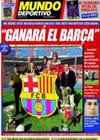 Portada Mundo Deportivo del 28 de Noviembre de 2009