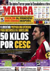 Portada diario Marca del 5 de Diciembre de 2009