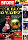 Portada diario Sport del 7 de Diciembre de 2009