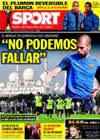 Portada diario Sport del 15 de Diciembre de 2009