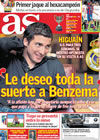 Portada diario AS del 13 de Enero de 2010