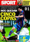 Portada diario Sport del 14 de Enero de 2010