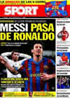 Portada diario Sport del 28 de Enero de 2010