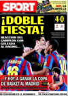 Portada diario Sport del 21 de Febrero de 2010