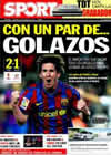 Portada diario Sport del 28 de Febrero de 2010