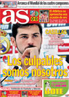 Portada diario AS del 12 de Marzo de 2010