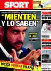 Portada diario Sport del 14 de Marzo de 2010