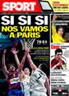 Portada diario Sport del 2 de Abril de 2010