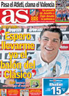 Portada diario AS del 9 de Abril de 2010