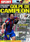 Portada diario Sport del 11 de Abril de 2010