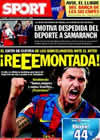 Portada diario Sport del 23 de Abril de 2010