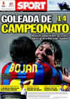 Portada diario Sport del 2 de Mayo de 2010