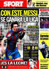 Portada diario Sport del 3 de Mayo de 2010