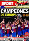 Portada diario Sport del 10 de Mayo de 2010