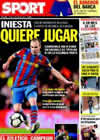 Portada diario Sport del 13 de Mayo de 2010