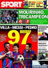 Portada diario Sport del 23 de Mayo de 2010