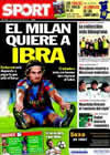 Portada diario Sport del 25 de Mayo de 2010