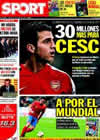 Portada diario Sport del 11 de Junio de 2010