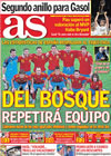 Portada diario AS del 19 de Junio de 2010