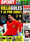 Portada diario Sport del 22 de Junio de 2010