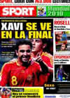 Portada diario Sport del 6 de Julio de 2010