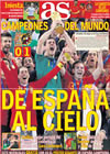 Portada diario AS del 12 de Julio de 2010