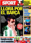 Portada diario Sport del 2 de Agosto de 2010