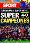 Portada diario Sport del 22 de Agosto de 2010