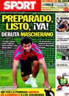 Portada diario Sport del 10 de Septiembre de 2010