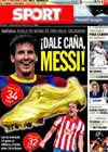 Portada diario Sport del 18 de Septiembre de 2010