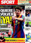 Portada diario Sport del 24 de Septiembre de 2010