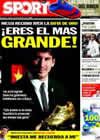 Portada diario Sport del 1 de Octubre de 2010