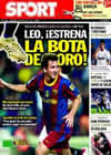 Portada diario Sport del 3 de Octubre de 2010