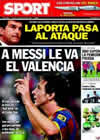 Portada diario Sport del 15 de Octubre de 2010