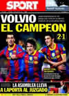 Portada diario Sport del 17 de Octubre de 2010