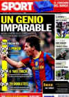 Portada diario Sport del 1 de Noviembre de 2010