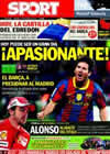 Portada diario Sport del 7 de Noviembre de 2010