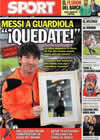 Portada diario Sport del 14 de Enero de 2011