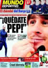Portada Mundo Deportivo del 14 de Enero de 2011
