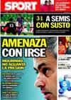 Portada diario Sport del 20 de Enero de 2011