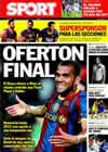 Portada diario Sport del 21 de Enero de 2011