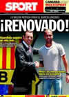 Portada diario Sport del 9 de Febrero de 2011