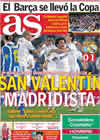 Portada diario AS del 14 de Febrero de 2011