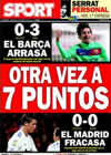 Portada diario Sport del 27 de Febrero de 2011