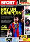 Portada diario Sport del 28 de Febrero de 2011