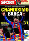 Portada diario Sport del 9 de Marzo de 2011