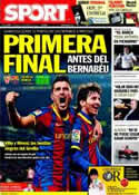 Portada diario Sport del 13 de Marzo de 2011