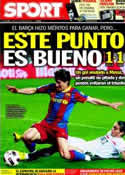 Portada diario Sport del 14 de Marzo de 2011